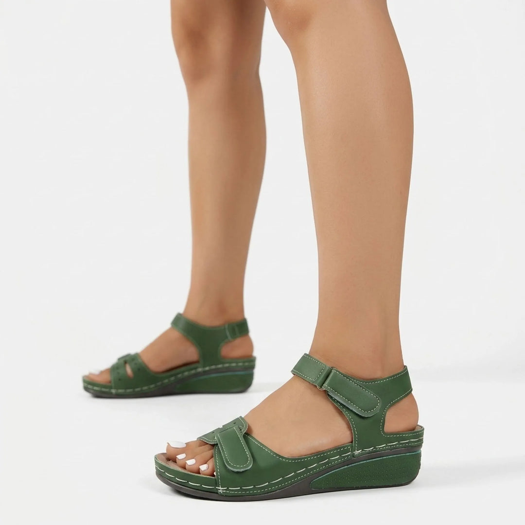 Sandalen dames | Comfortabele sandaal met klittenbandsluiting