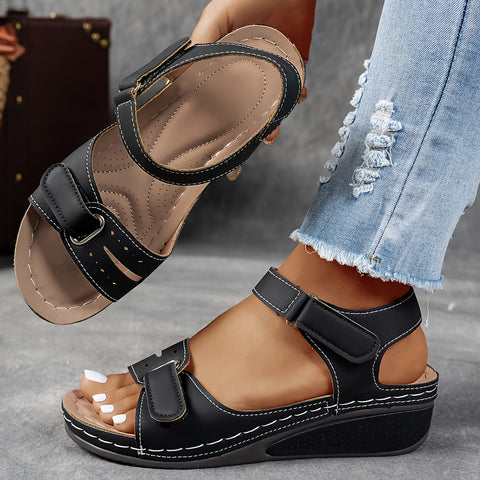 Sandalen dames | Comfortabele sandaal met klittenbandsluiting