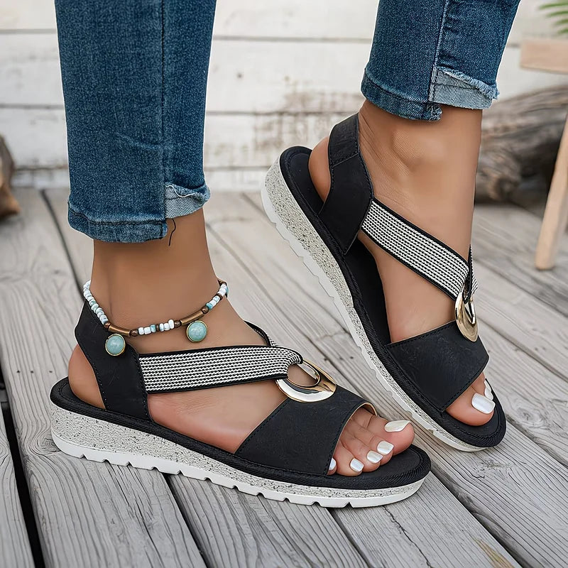 Sandalen dames | Comfortabele sandalen met sierdetail