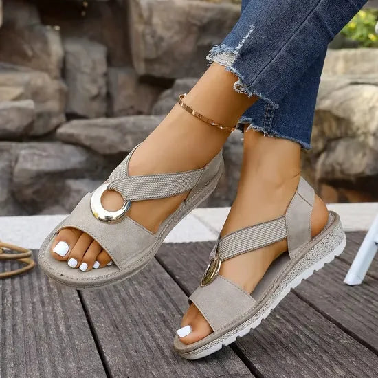 Sandalen dames | Comfortabele sandalen met sierdetail