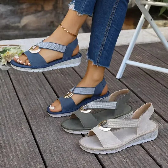 Sandalen dames | Comfortabele sandalen met sierdetail