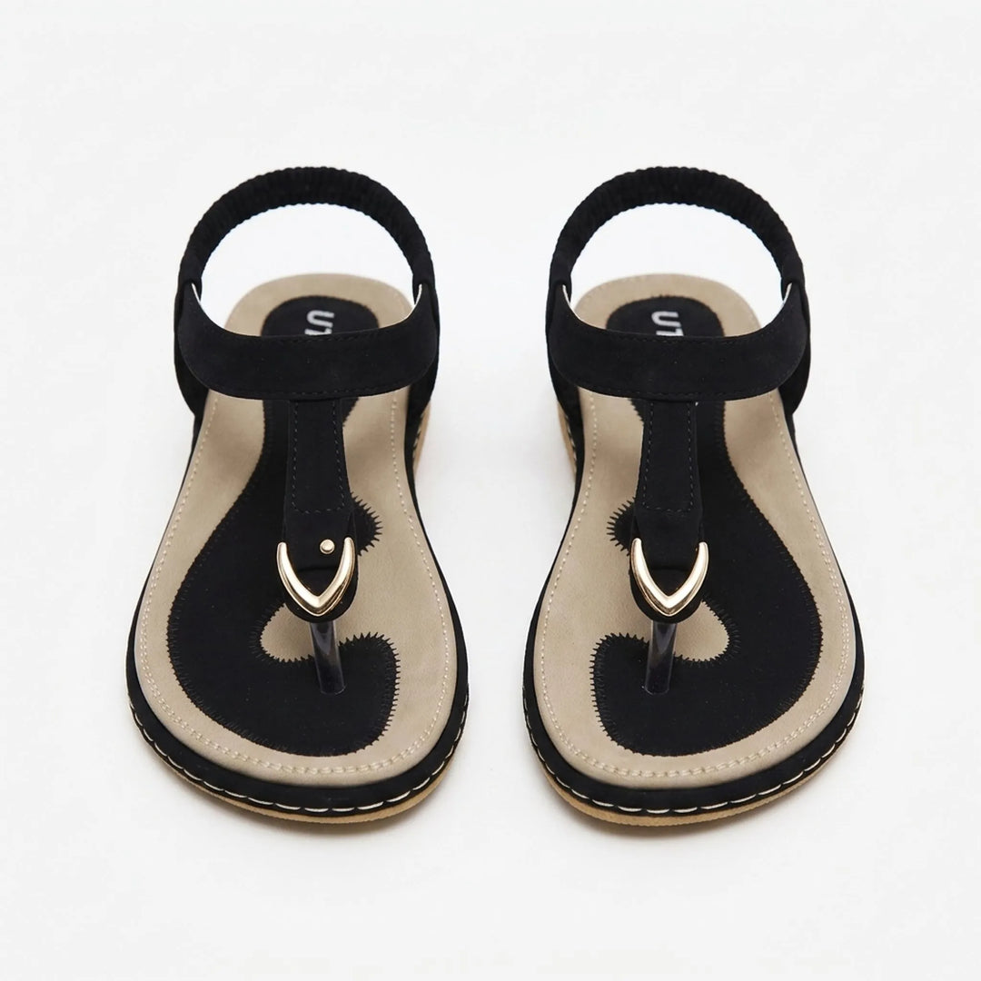Sandalen dames | Comfortabele teensandaal met elastische hielband