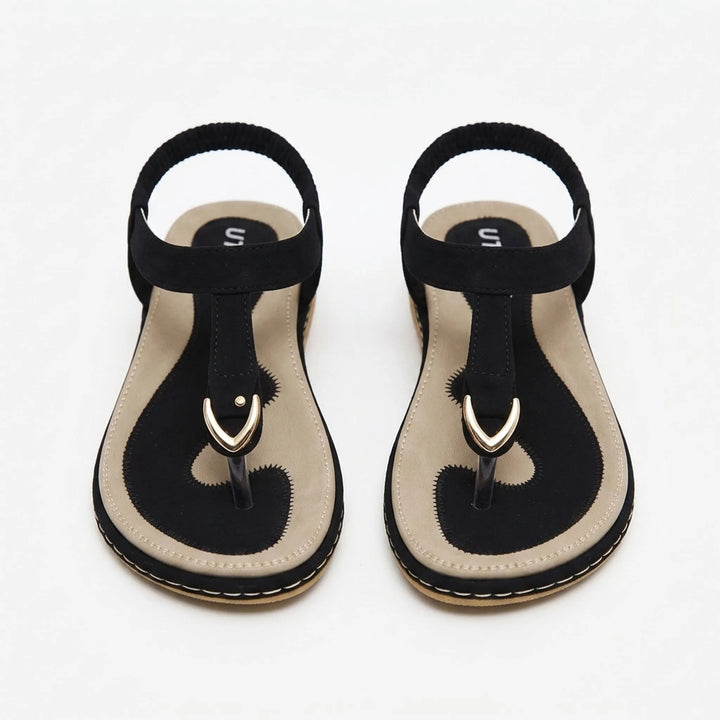 Sandalen dames | Comfortabele teensandaal met elastische hielband