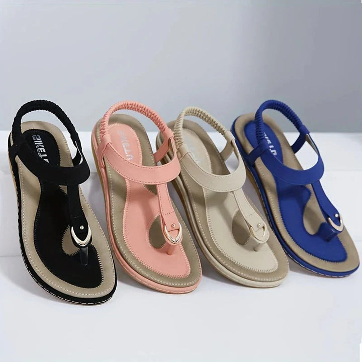 Sandalen dames | Comfortabele teensandaal met elastische hielband