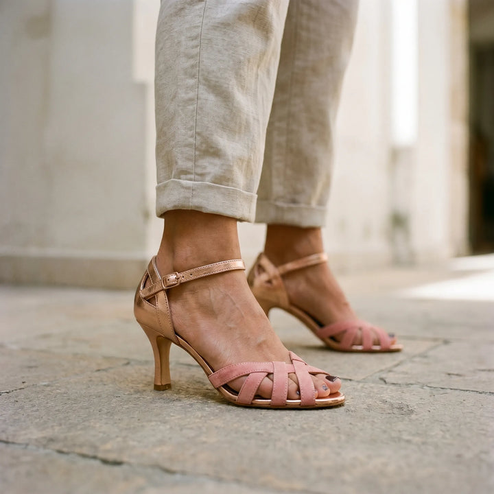 Sandalen dames | Elegante haksandalen met enkelbandje