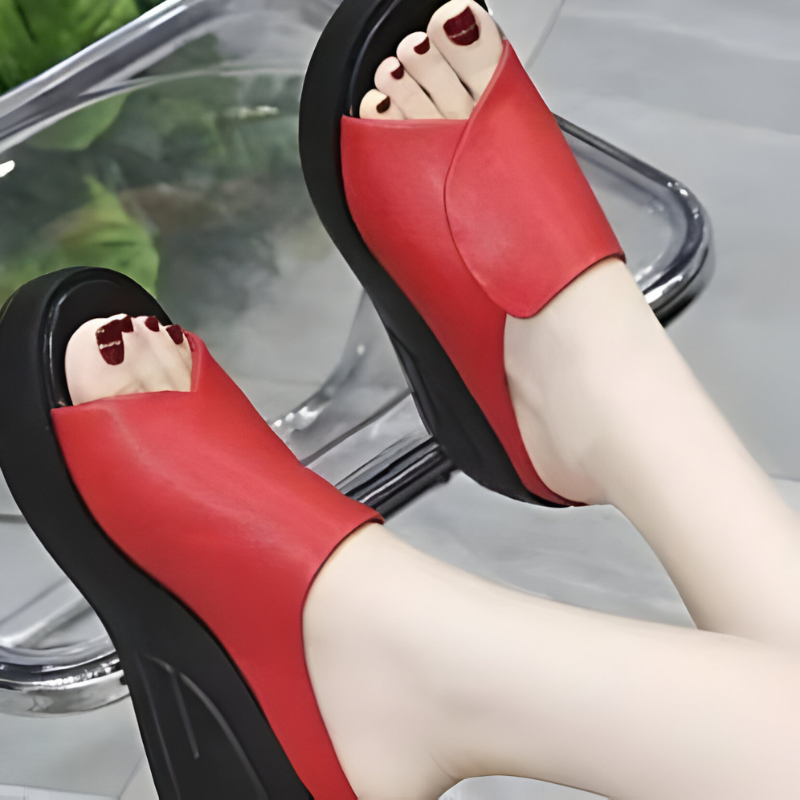 Sandalen dames | Ergonomische comfort sandalen met sleehak