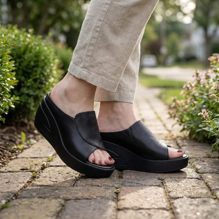 Sandalen dames | Ergonomische comfort sandalen met sleehak