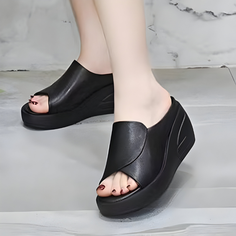 Sandalen dames | Ergonomische comfort sandalen met sleehak
