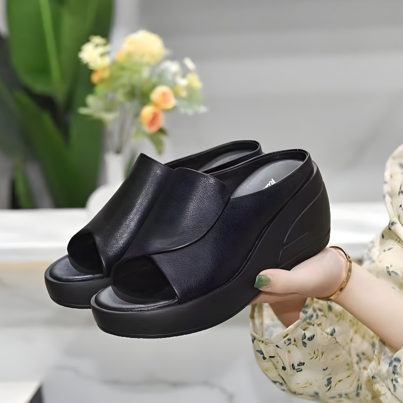 Sandalen dames | Ergonomische comfort sandalen met sleehak