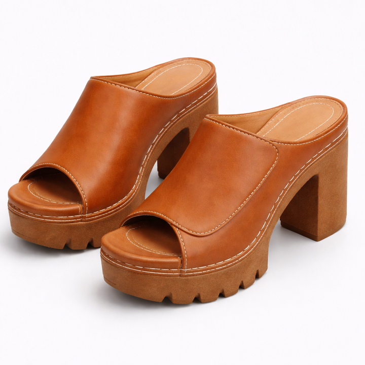 Sandalen dames | Platform sandalen met blokhak