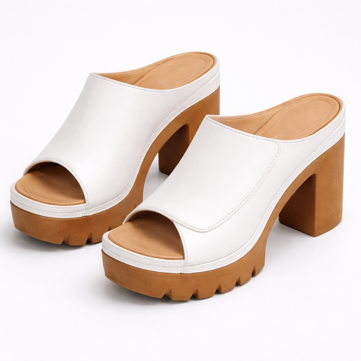 Sandalen dames | Platform sandalen met blokhak