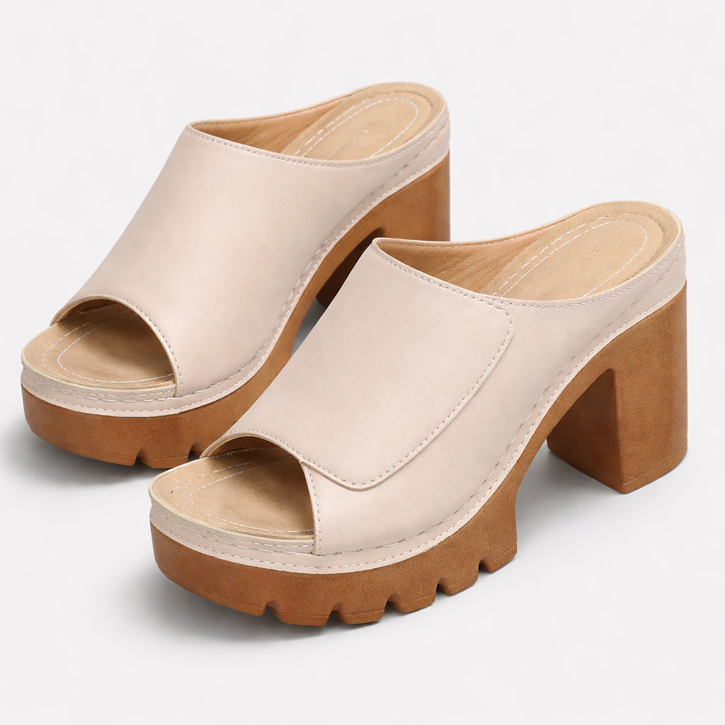Sandalen dames | Platform sandalen met blokhak