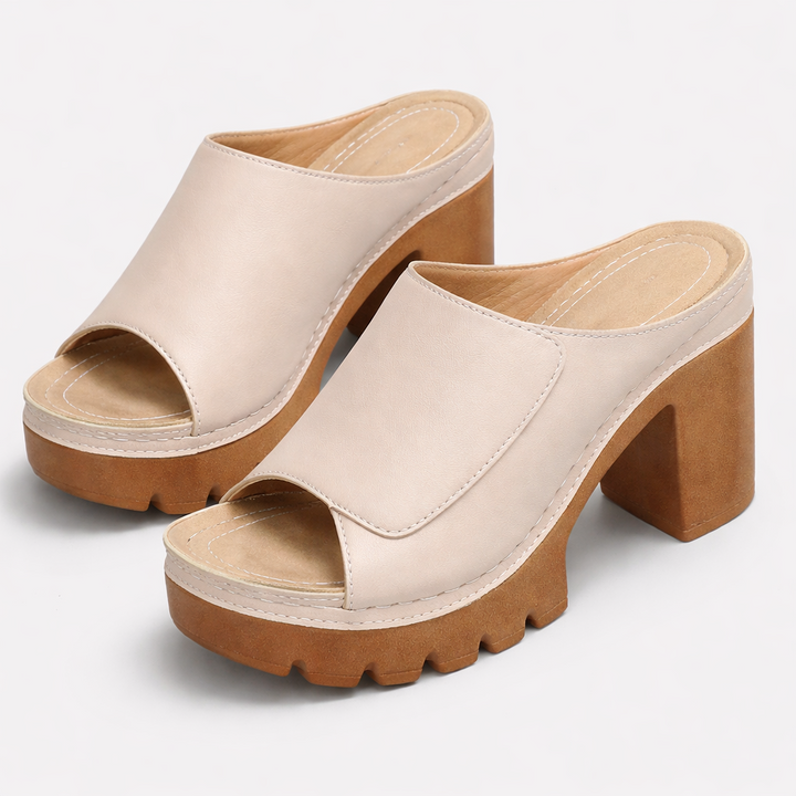 Sandalen dames | Platform sandalen met blokhak