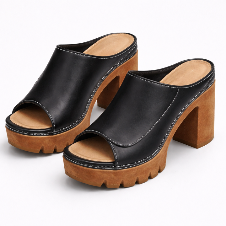 Sandalen dames | Platform sandalen met blokhak