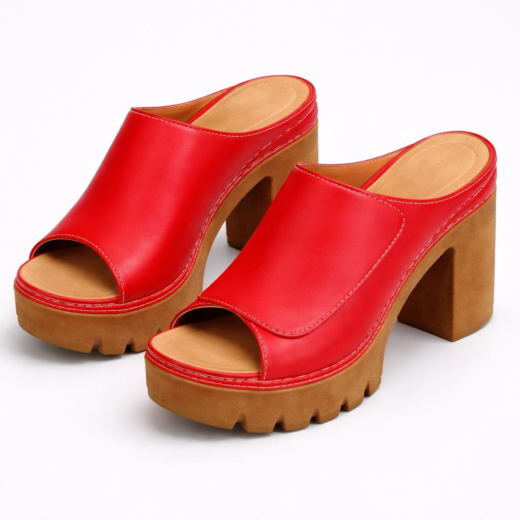 Sandalen dames | Platform sandalen met blokhak