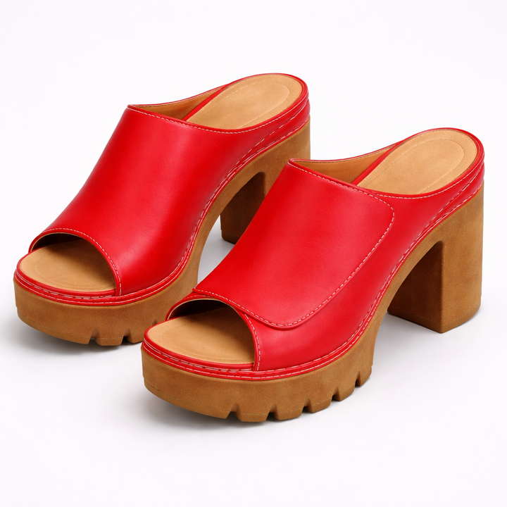 Sandalen dames | Platform sandalen met blokhak