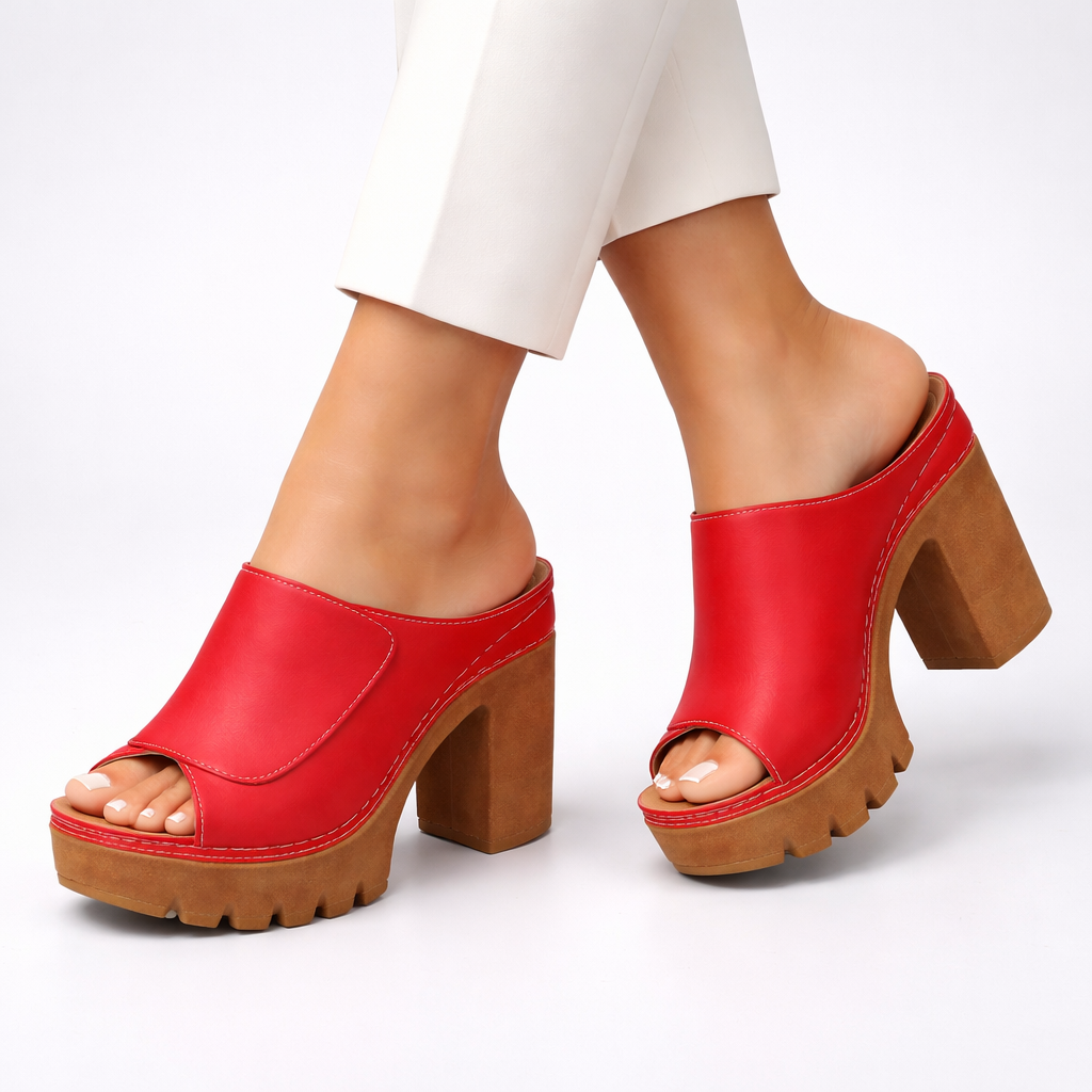 Sandalen dames | Platform sandalen met blokhak