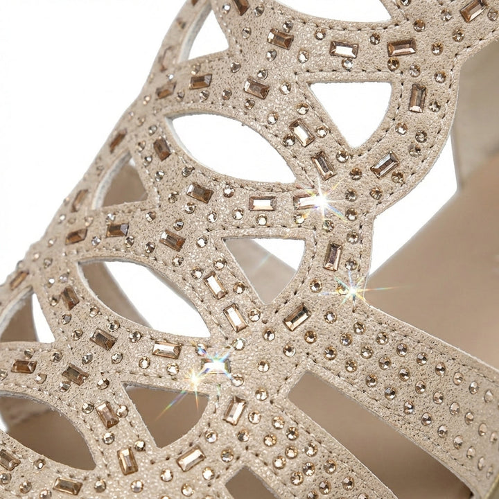 Sandalen dames | Sleehak sandalen met strass details