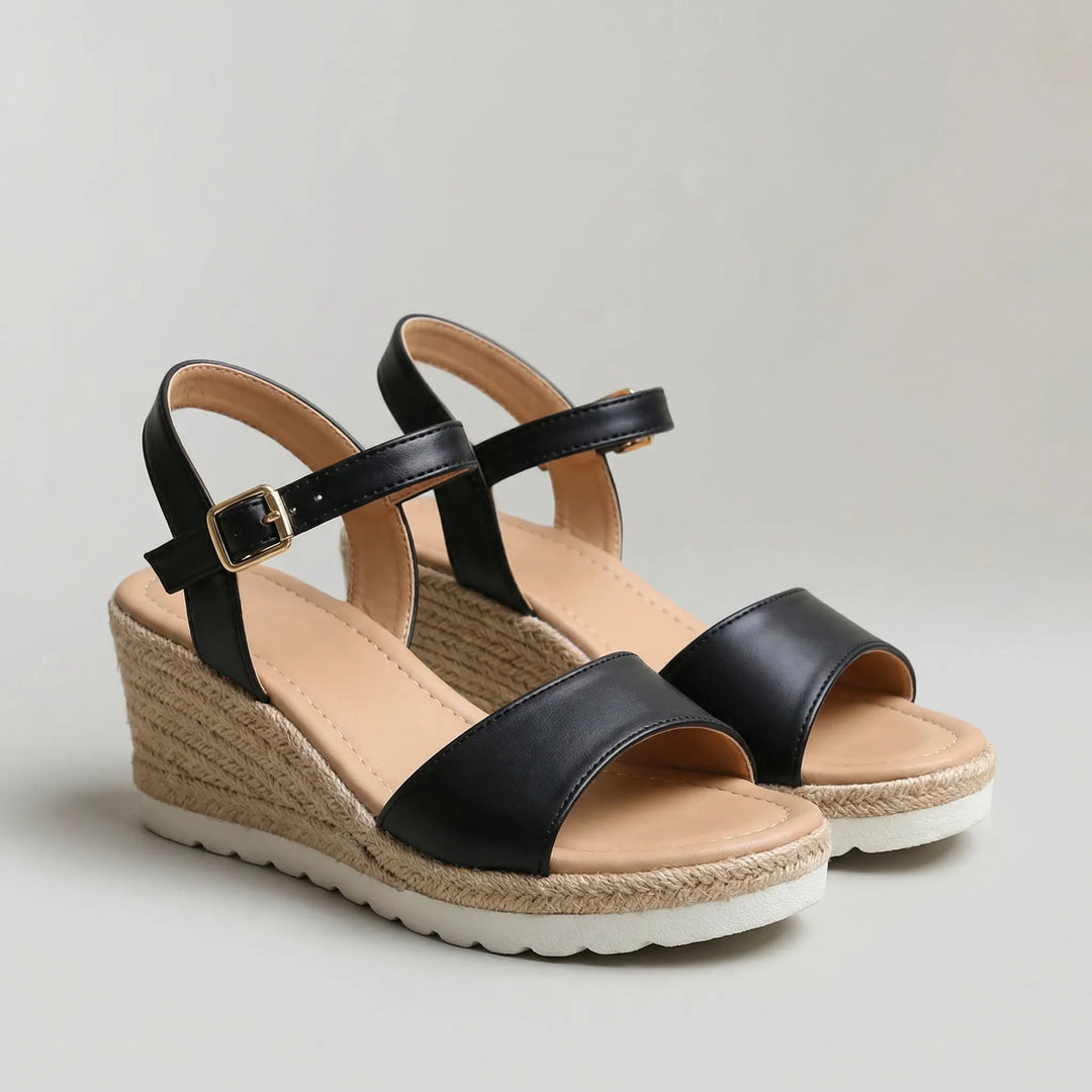 Sandalen dames | Sleehak sandalen met verstelbare band