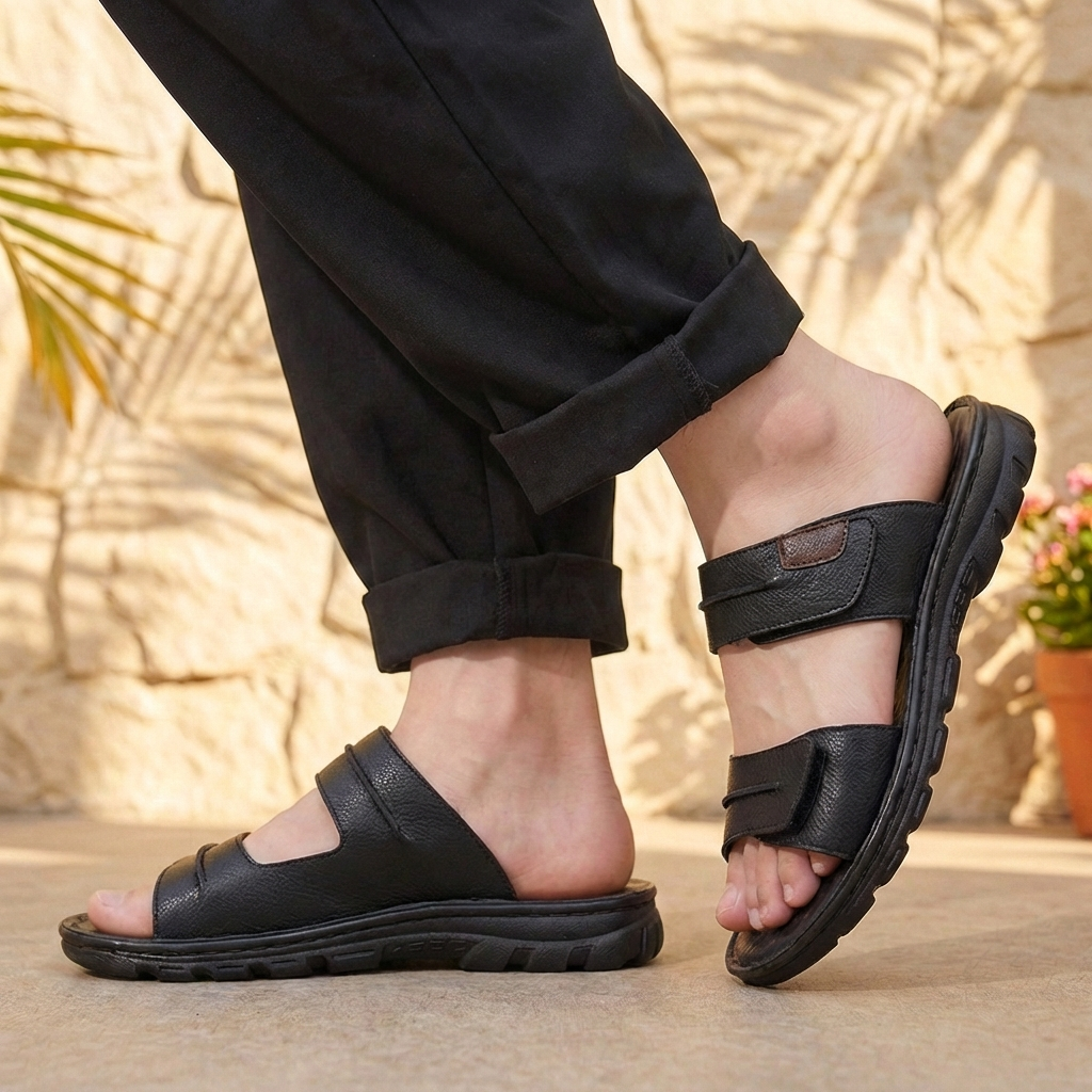 Sandalen heren | Sport sandalen met verstelbare band en voetbed