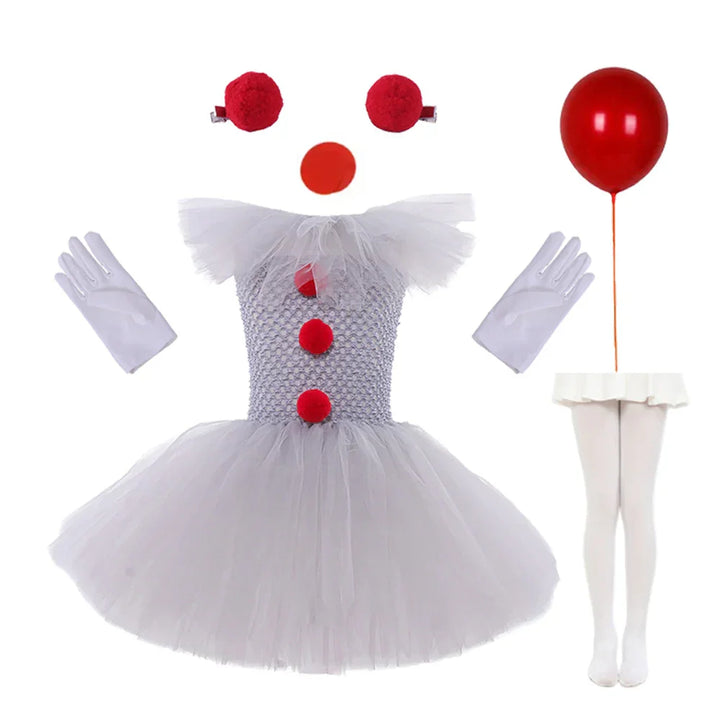 Charlotte Scary Clown Tutu-jurk voor Halloween en Cosplay