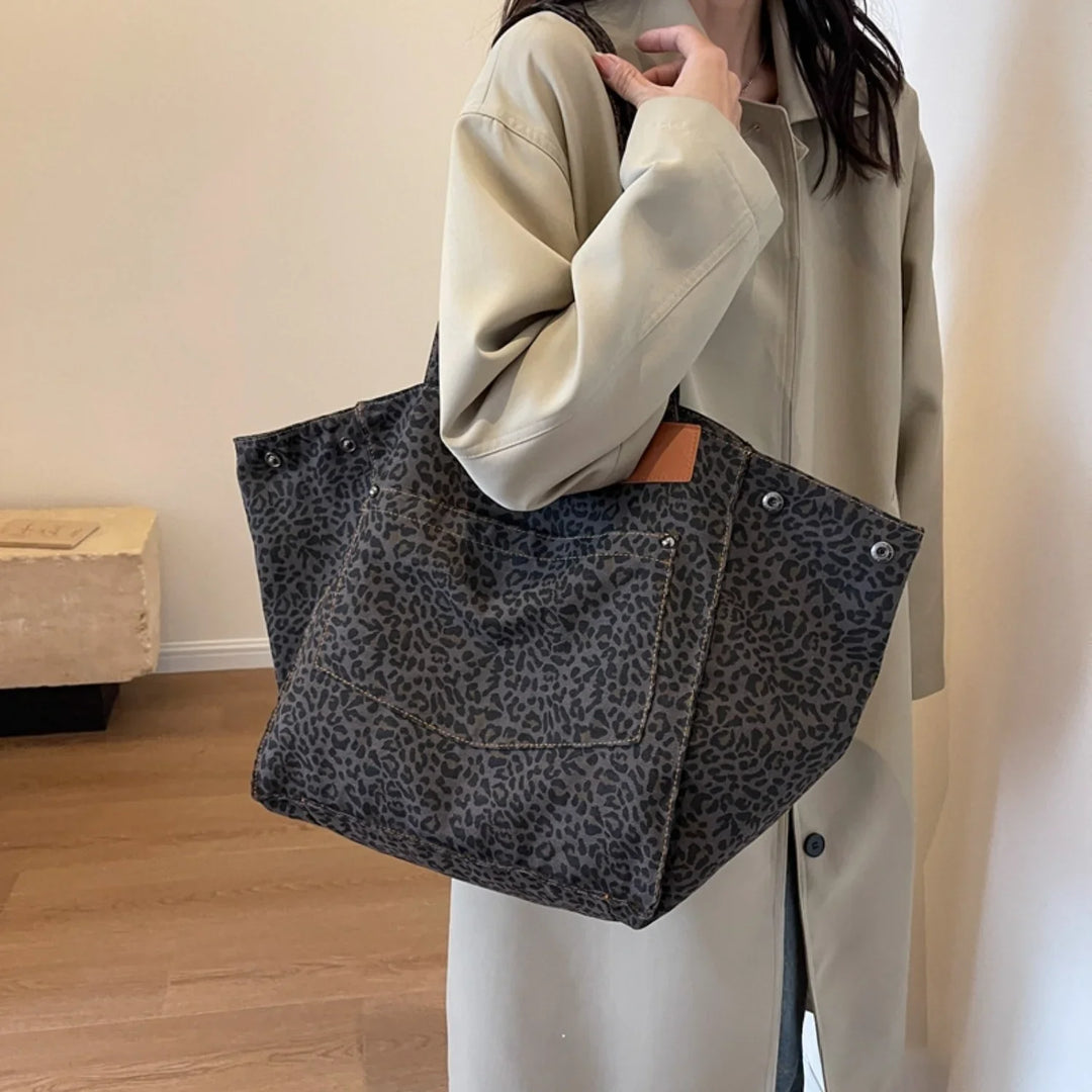 Dames shopper tas | Leopard print draagtas in modern design