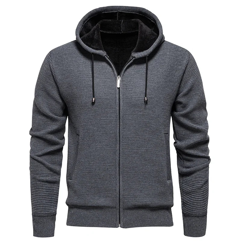 Premium casual heren vest met capuchon en rits