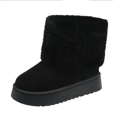 Dames boots | Warme winter boots met bontvoering