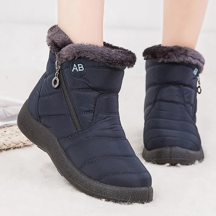 Dames lage boots | Winter enkellaarsjes met bontvoering