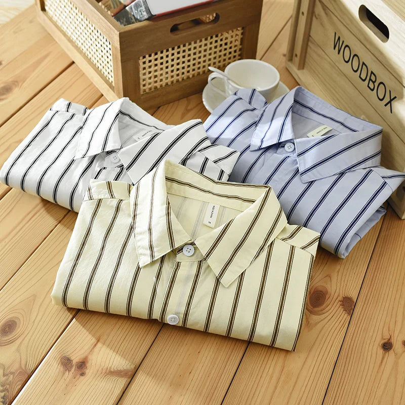 StripeSoft | Katoenen longsleeve met streeppatroon