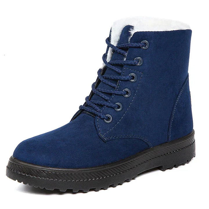 Dames boots | Zwarte veterlaarzen met warme voering