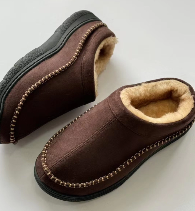 Luxe pluche heren pantoffels