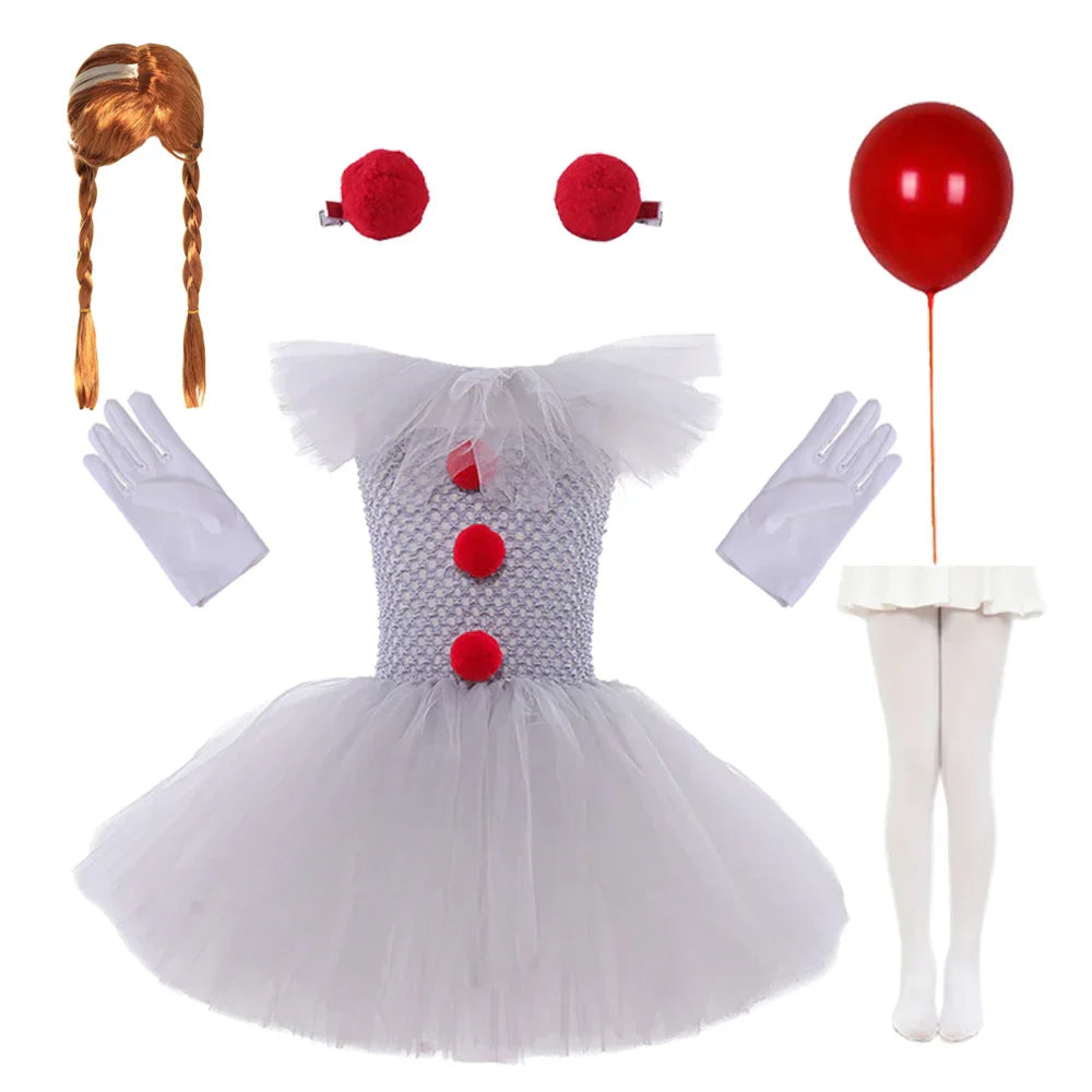 Charlotte Scary Clown Tutu-jurk voor Halloween en Cosplay