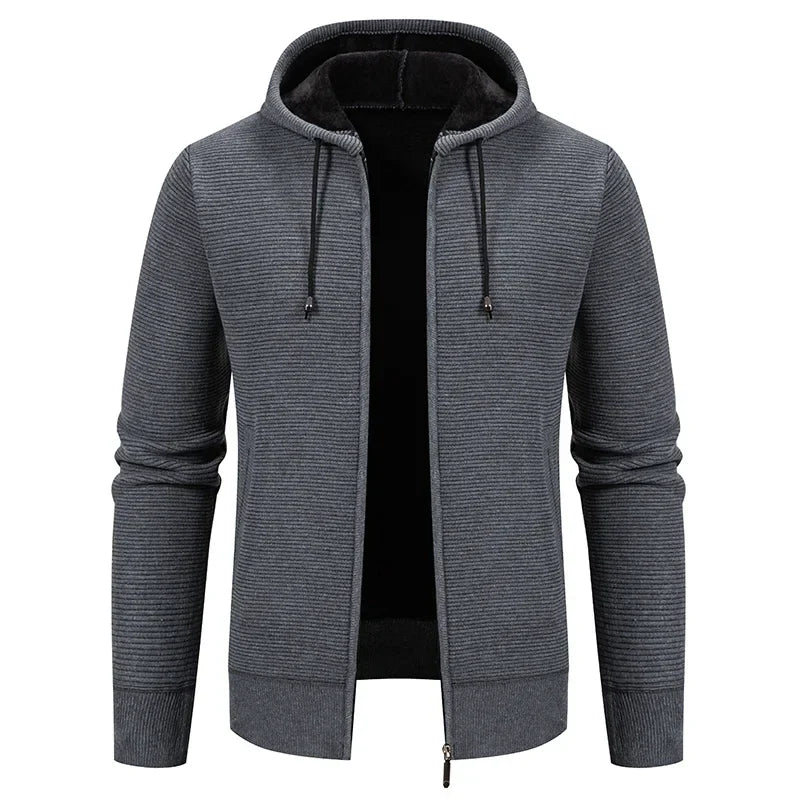 Premium casual heren vest met capuchon en rits