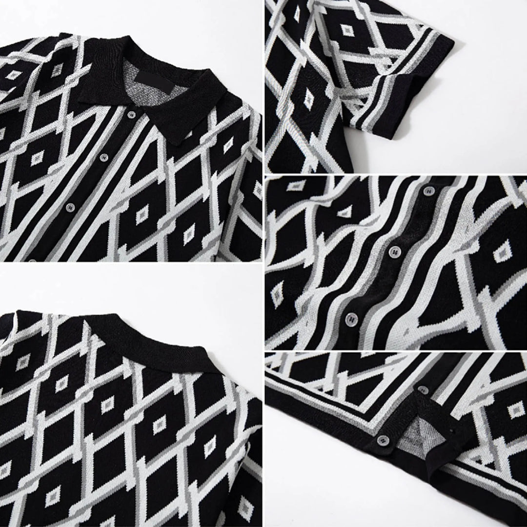 SantoDiamond | Elegant herenoverhemd met print