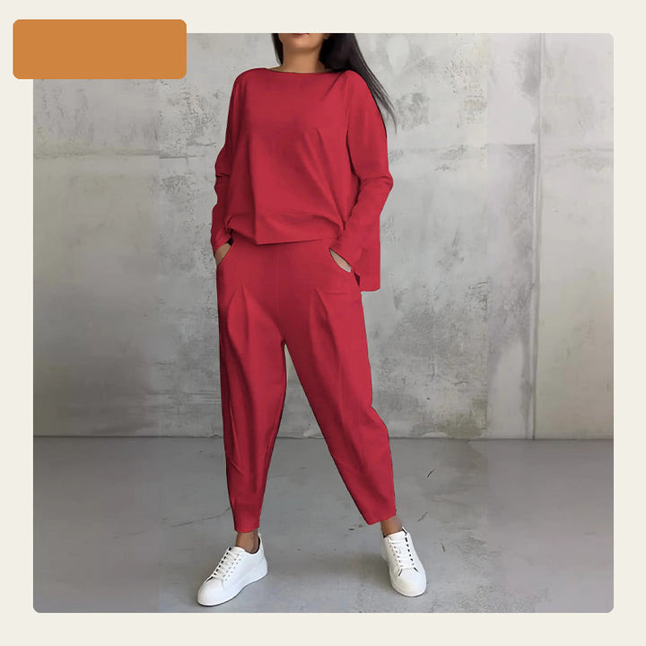 Set dames | Comfort set met losvallende top en broek