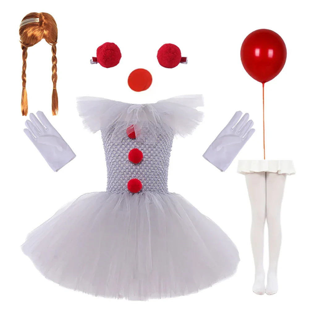Charlotte Scary Clown Tutu-jurk voor Halloween en Cosplay