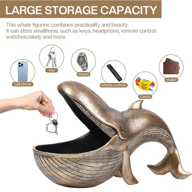 Walvis catchall | Decoratieve schaal voor sleutels en kleine spullen