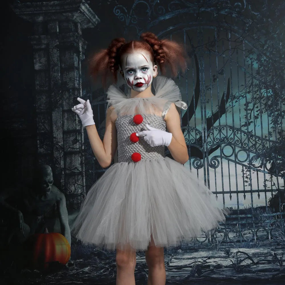 Charlotte Scary Clown Tutu-jurk voor Halloween en Cosplay
