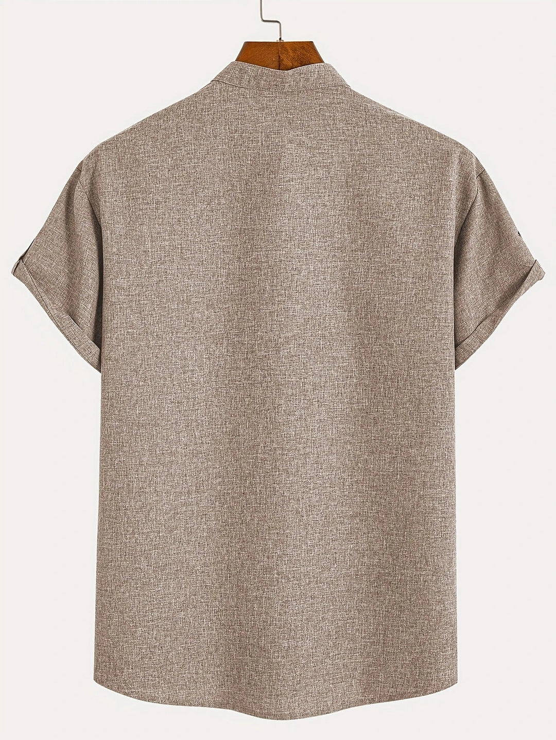 Shirt heren | Henley shirt met korte mouw en knopen