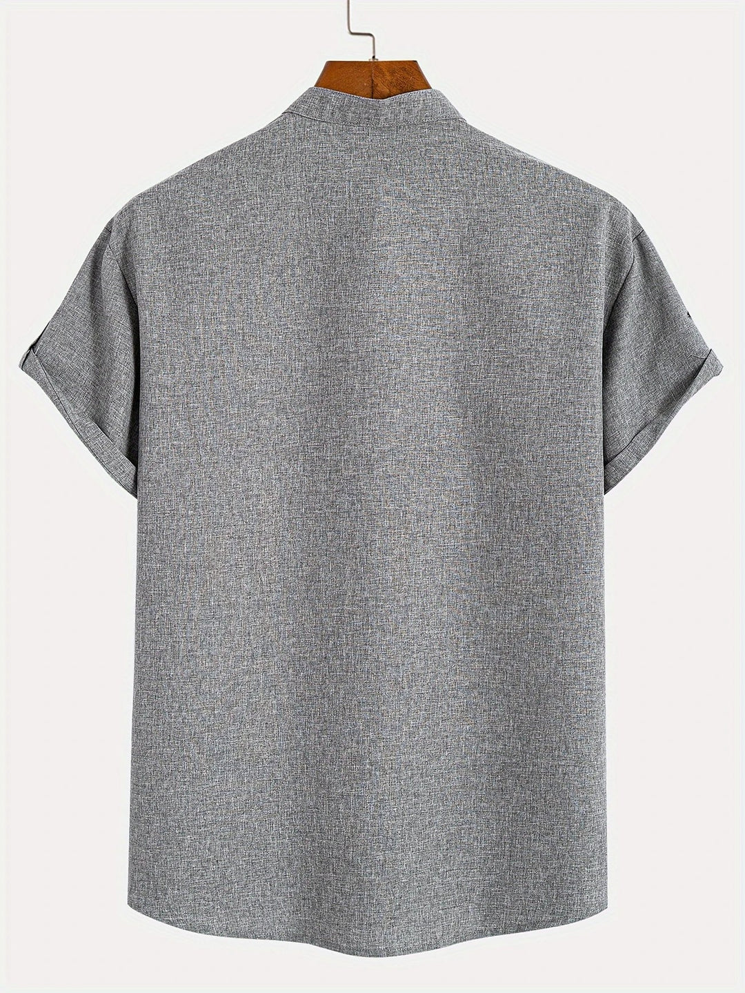 Shirt heren | Henley shirt met korte mouw en knopen