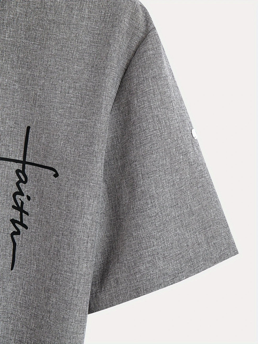 Shirt heren | Henley shirt met korte mouw en knopen