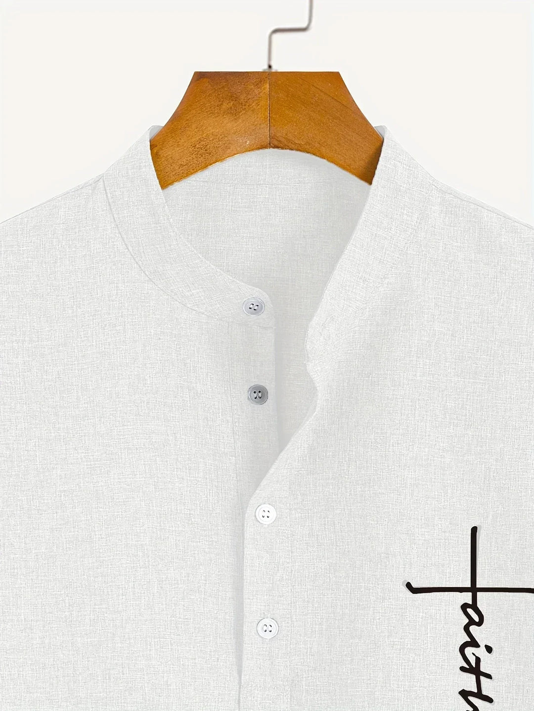 Shirt heren | Henley shirt met korte mouw en knopen