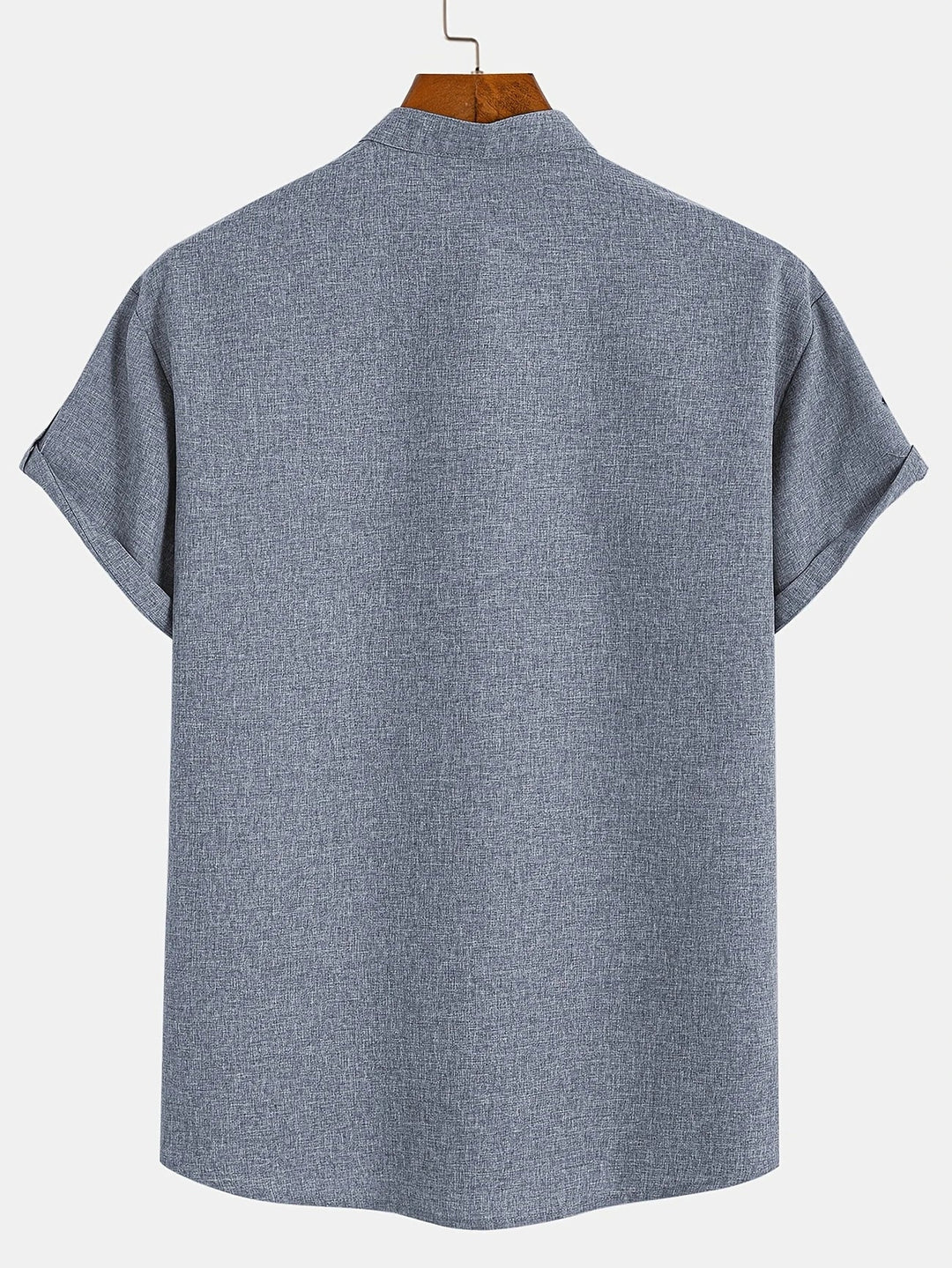Shirt heren | Henley shirt met korte mouw en knopen