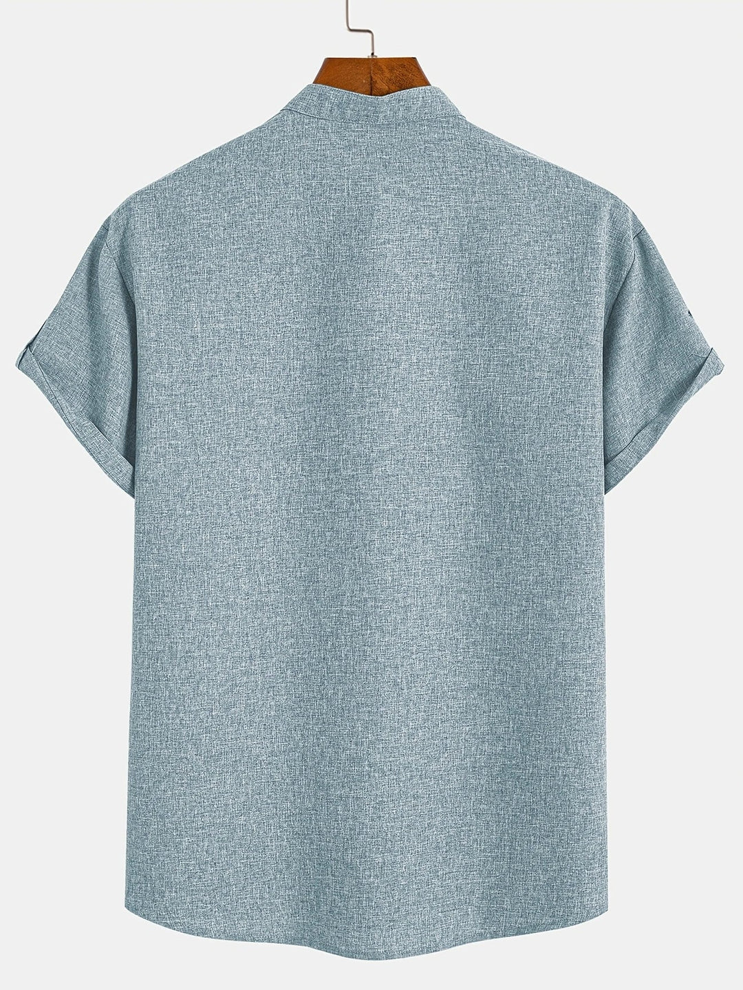 Shirt heren | Henley shirt met korte mouw en knopen