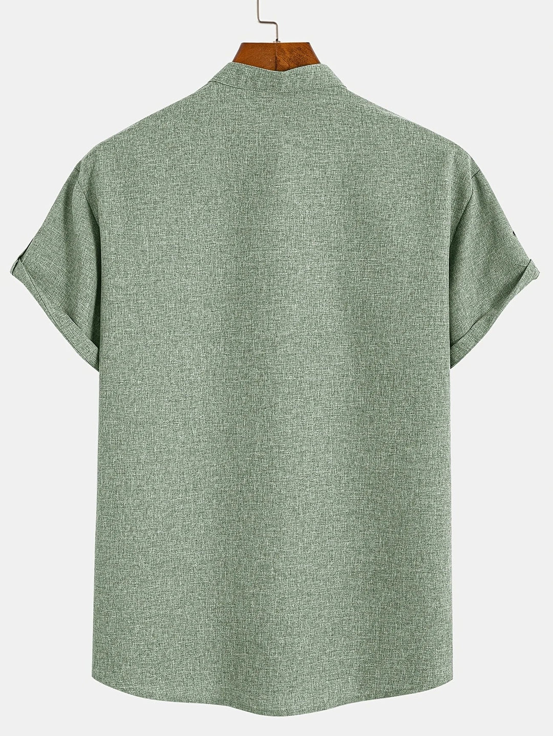 Shirt heren | Henley shirt met korte mouw en knopen