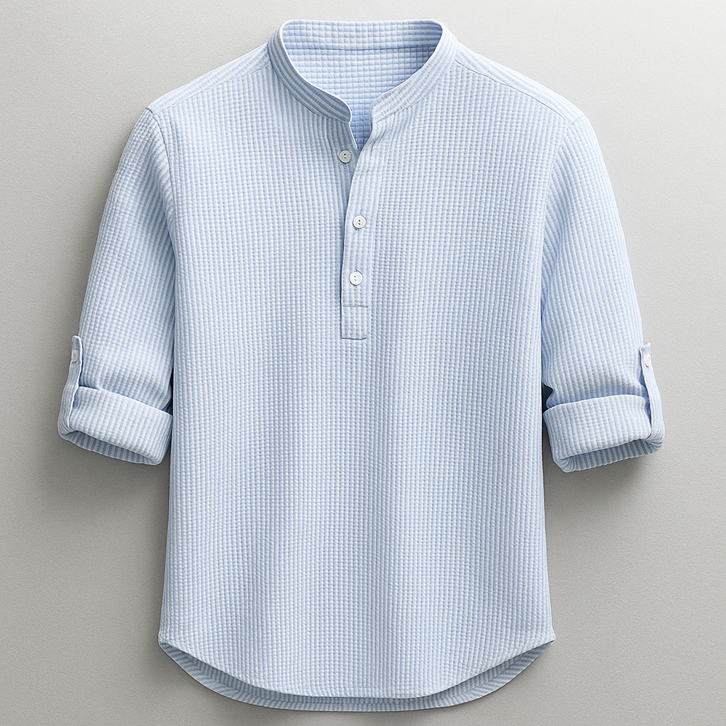 Shirt heren | Shirt met lange mouw en knoopsluiting