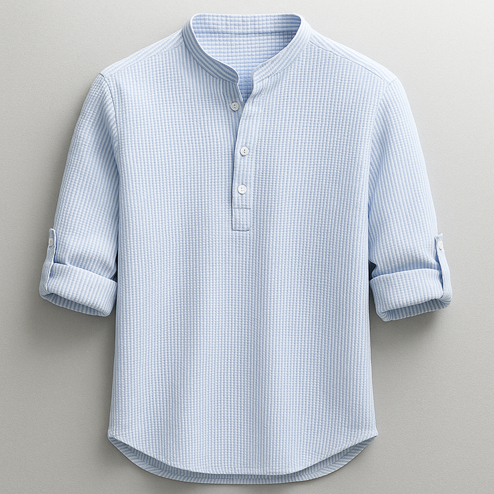 Shirt heren | Shirt met lange mouw en knoopsluiting