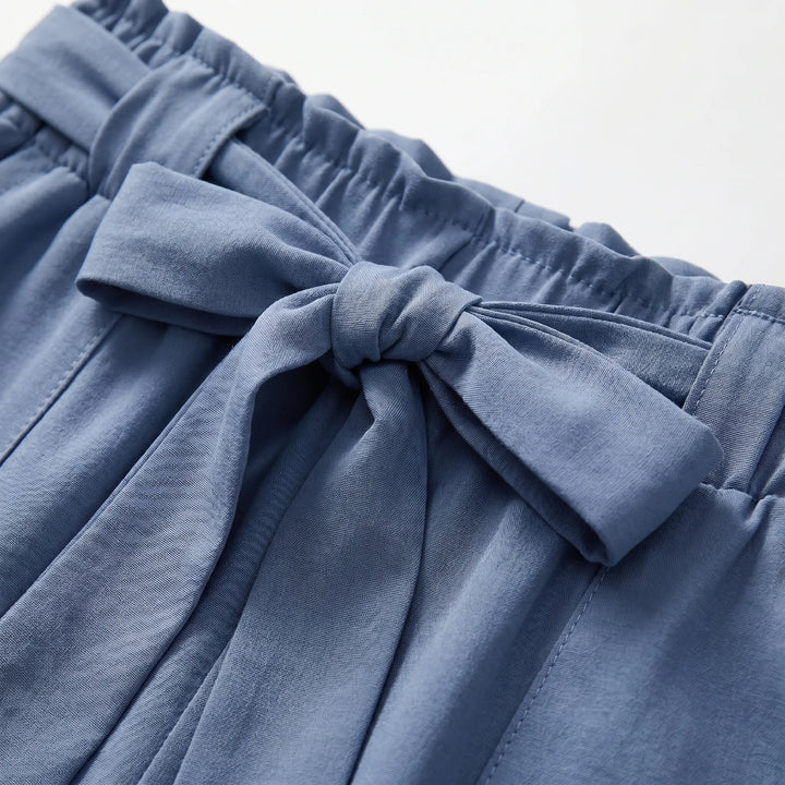 Short dames | High waist zomer short met strik