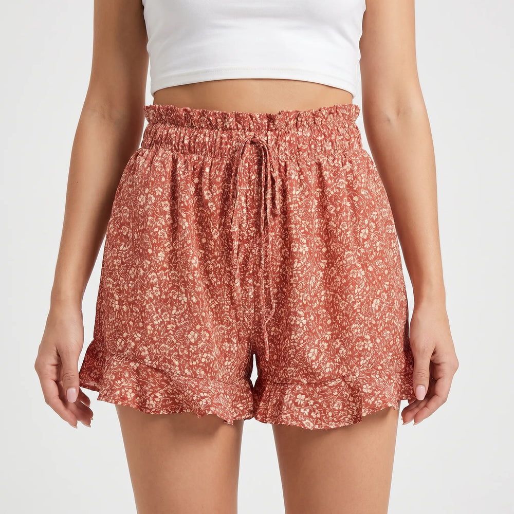Short dames | Luchtige zomer short met bloemenprint